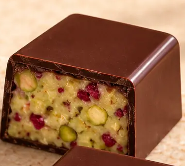 SIGNATURE Rose Pistachio filled chocolate